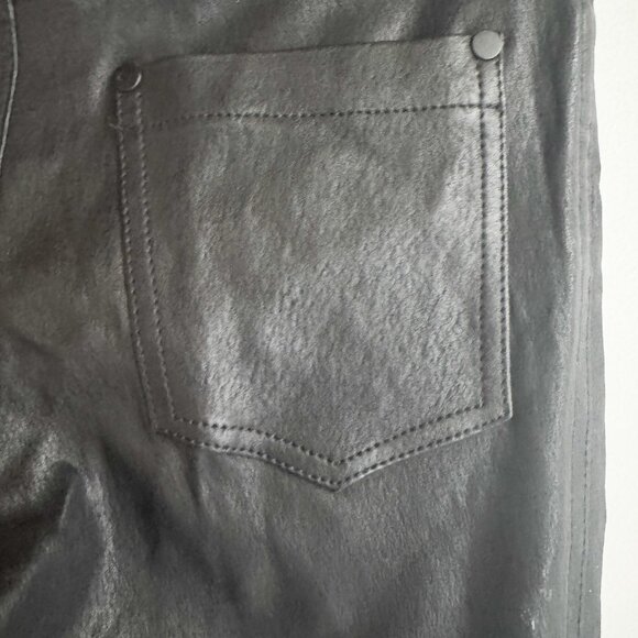 Alice and Olivia Flared Leather Jeans 0 - Picture 7 of 8